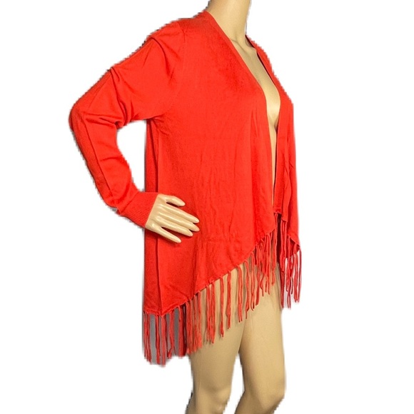 MICHAEL Michael Kors Drop Fringe Cardigan Sz L - Picture 5 of 10